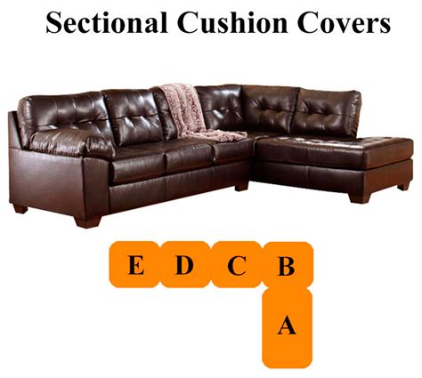 Cushion covers are available in a variety of great colors like camel tan, cocoa brown, and sage green. . Ashley furniture sectional replacement cushion covers
